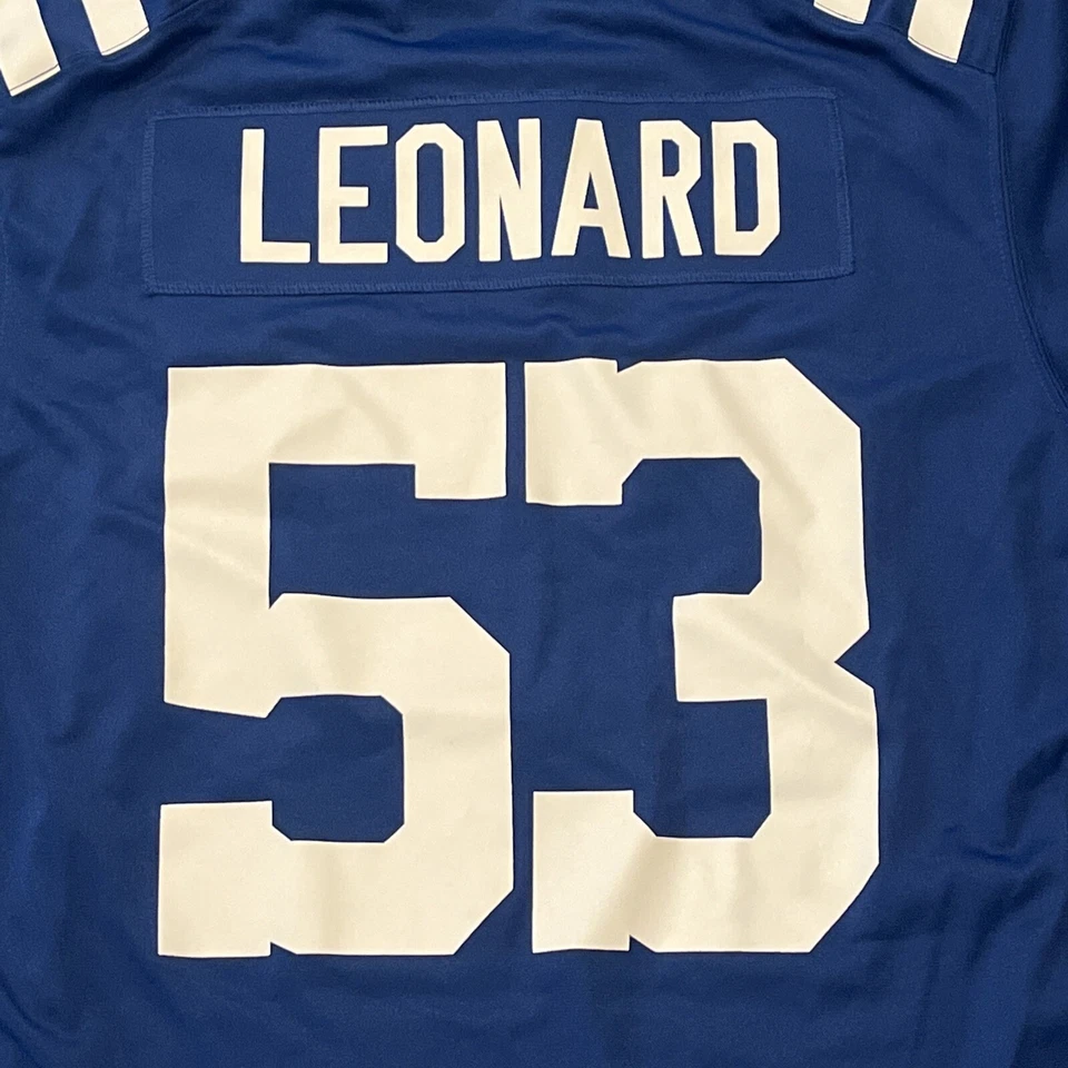 Camiseta deportiva grande de los Indianapolis Colts azul Leonard Nike para hombre Foto 3 de 4