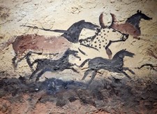 Running Herd of Beasts Lascaux Cave Art Print...