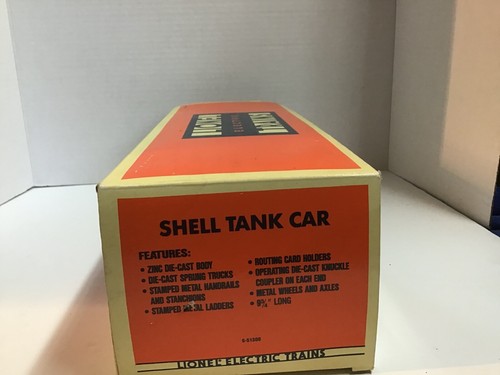 Lionel 6-51300 O Scale Shell Tank Car 9.75 Inches Long