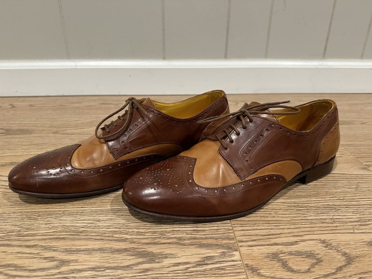 UNDANDY Wingtip Brogue Oxford Brown Mens Size 44 Size 11  display picture 2