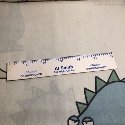 Vntg Al Smith The Right Choice County Commisioner 6” Cardboard Ruler ...
