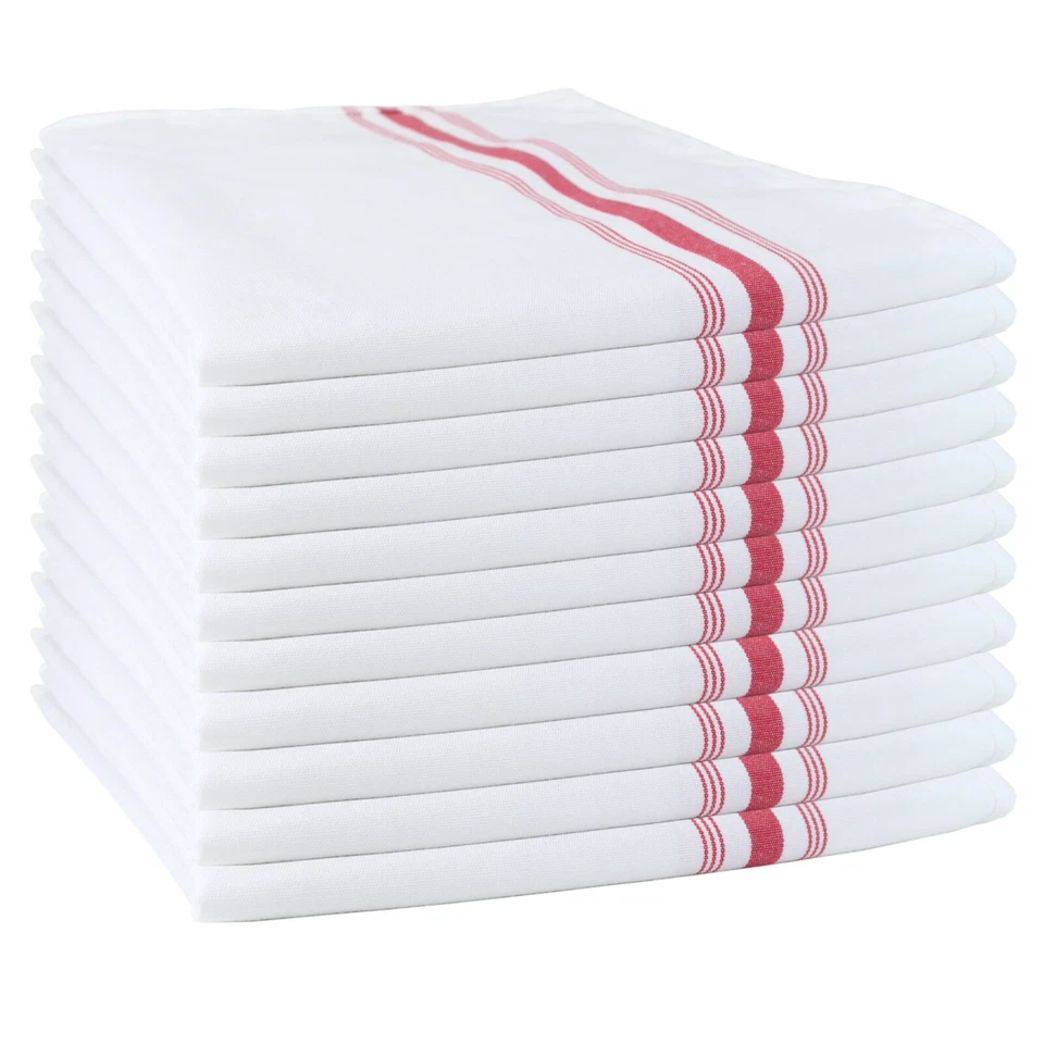 Bistro Napkins (12 Pack) ,18x22, Striped Color Options, Polyester Kitchen Linens - Image 3 of 4