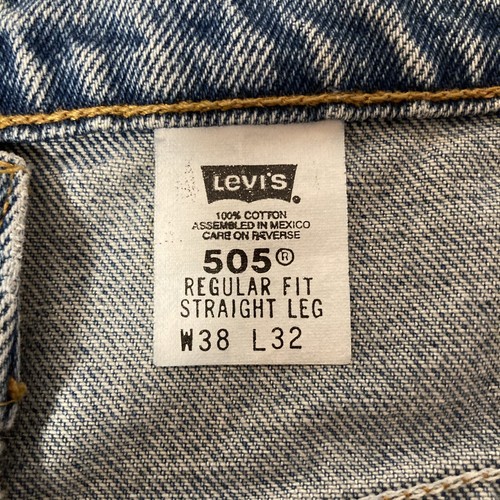 ⚡️Levi's 505 Mens Size 38x32 Straight Leg Regular Fit Blue Jeans🔥 - Picture 4 of 7
