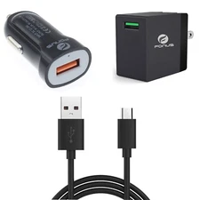Micro USB Cable Fast Home Car Charger 6ft Long Travel Power for Tablets