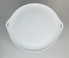 RICHARD GINORI ANCONA Piatto da portata con manico modello vortice bianco 11 5/8"