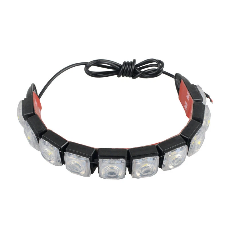 2x Blanco 12V 10 LED Luz de circulación diurna DRL Coche SUV Niebla Luz de conducción diurna EE. UU. Foto 2 de 4