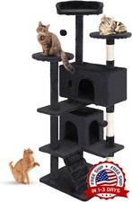 Torre de gatos de 54 pulgadas, rbol de gatos para interiores, torre de gatos