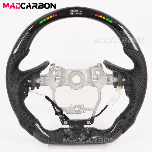 Volante LED de fibra de carbono real apto para Lexus LC500 LC500h 16-24 con calefacción - Imagen 3 de 17