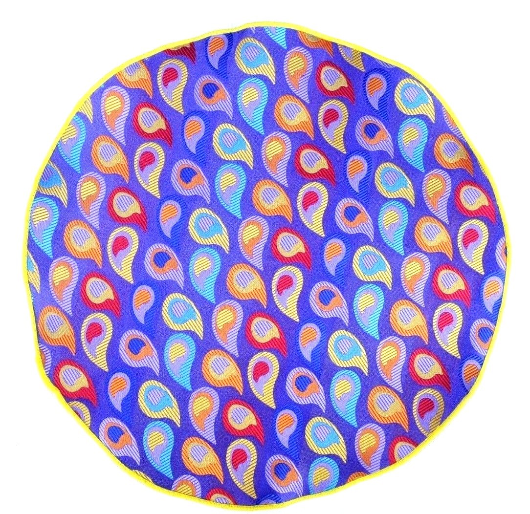 Fazzoletto Da Tasca Rotondo Lord R Colton &ndash; Paisley Royal Capri In Seta 100% &ndash; Nuovo