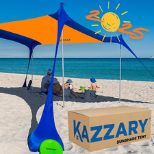 UPF50 Beach Tent with Sandbags  Poles - Lightweight Sunshade for Outdoor Fun