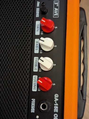 DEFEKT 3rd Avenue GA-15E 15 Watt E-Gitarrenverstärker 15W Verstärker orange LESEN - Bild 5 von 13