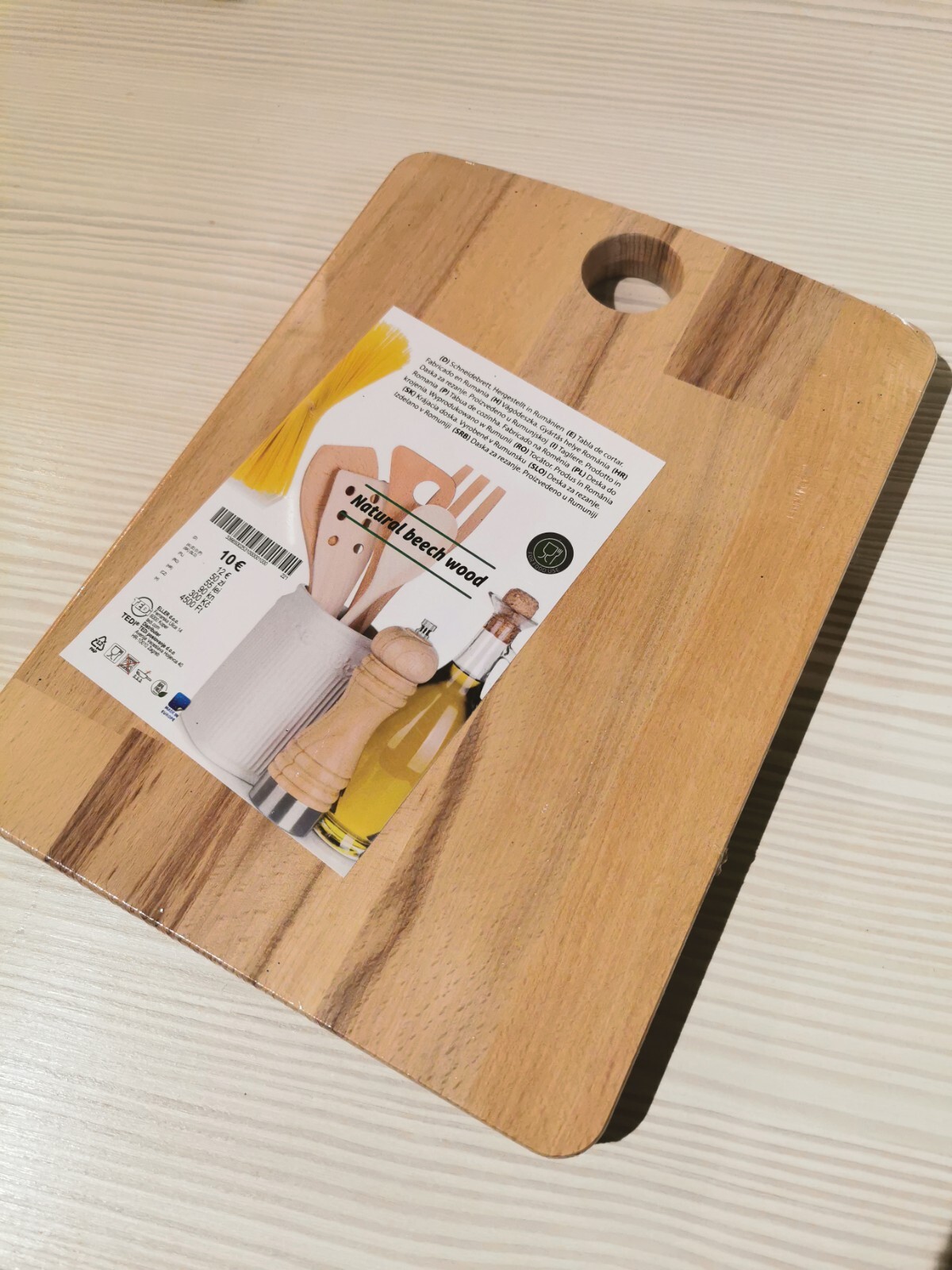 (NEU) Schneidebrett Natural Beech Wood