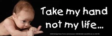 Take My Hand Pro-Life Bumper Sticker