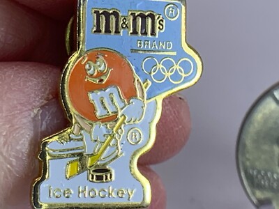 Olympic Memorabilia M&M Ice Hockey Vintage Tack Pin T-4170