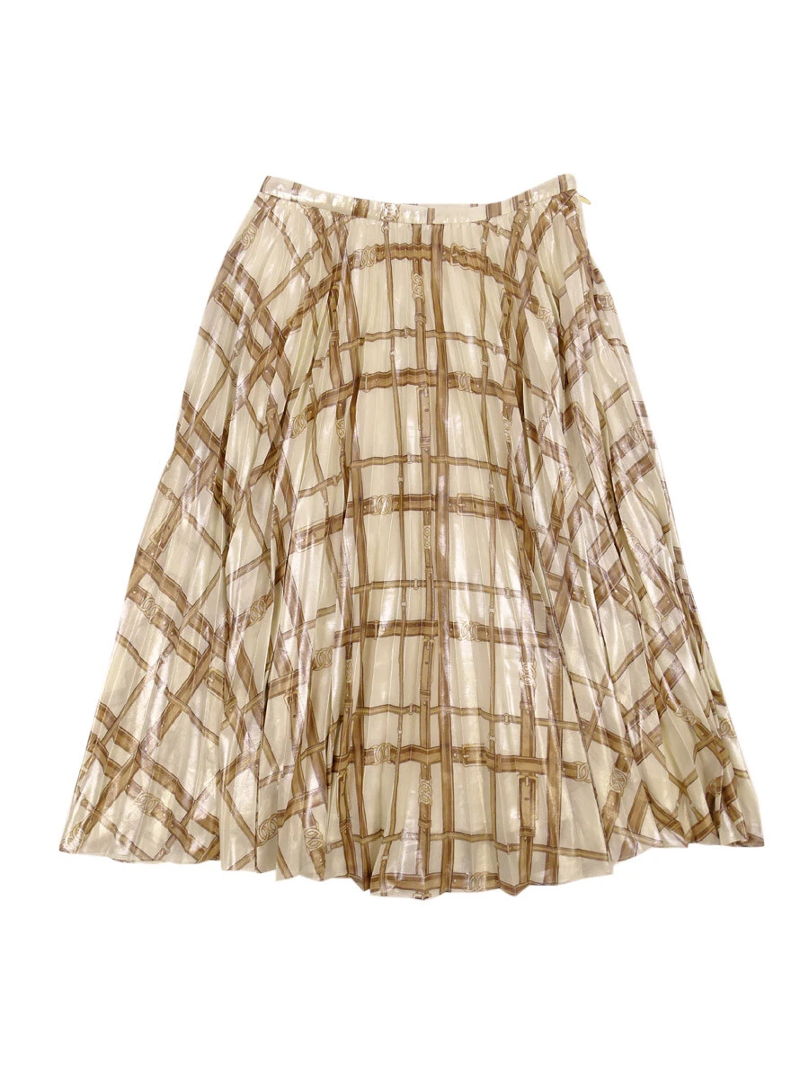 Lauren pleated metallic skirt cheap