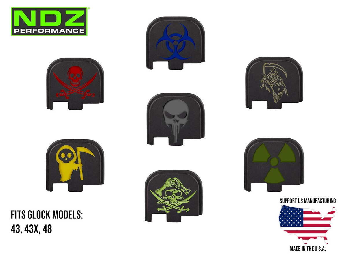 NDZ Slide Cover Backplate for Glock 43 43X 48 Aluminum - Colored