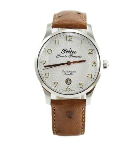 OROLOGIO AUTOMATICO UOMO PERSEO 11341PAC 40 SILVER PELLE DATA ORIGINALE PE 2024 - 第 1/6 張圖片