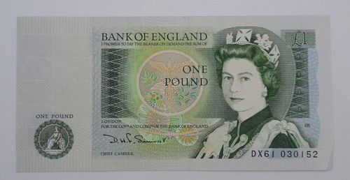 1981 - Bank of ENGLAND - £1 (One) British Pound Banknote, Serial No. DX61 030152 - 第 1/6 張圖片
