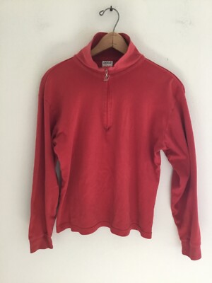 $90! Odlo Women's Red Half Zip Midlayer Pullover Sweatshirt: Women's Size Medium