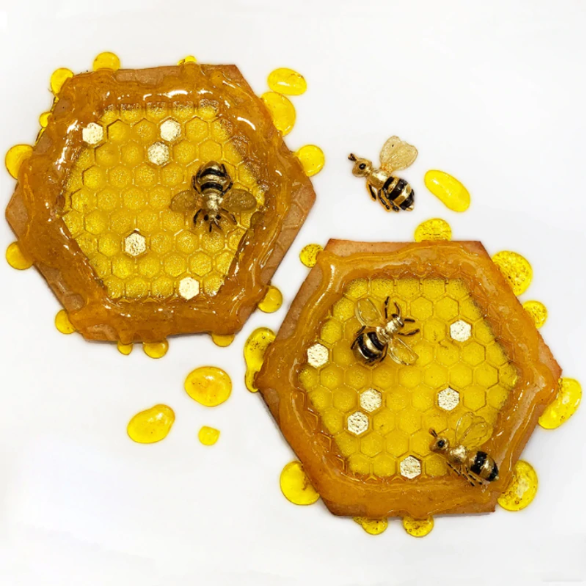 Bienenwaben-Silikonform Für Seife, Kerzen & Pralinen – Lebensmittelecht, Mikrowellen- & Spülmaschinengeeignet