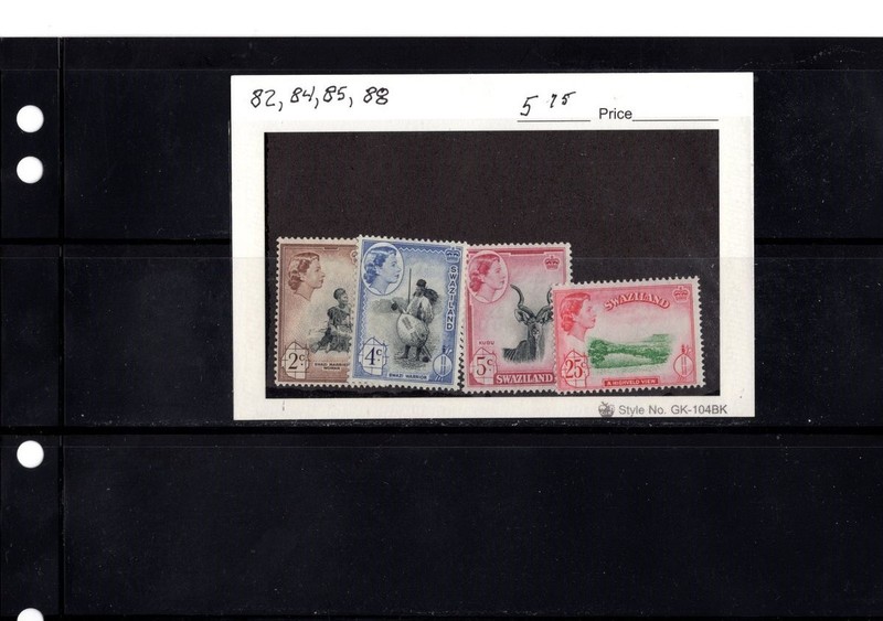 BH GOLDPATH: SWAZILAND STAMP, CAT VALUE $5.75, #82, #84, #85, # BHS_001_146_6