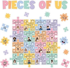 Pieces of Us Bulletin Board Set Puzzle Self-introduction Themed Classroom Bul...