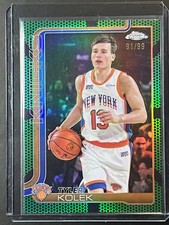 2025-26 Topps Chrome #139 Tyler Kolek - Green Basketball Refractor /99 - Knicks