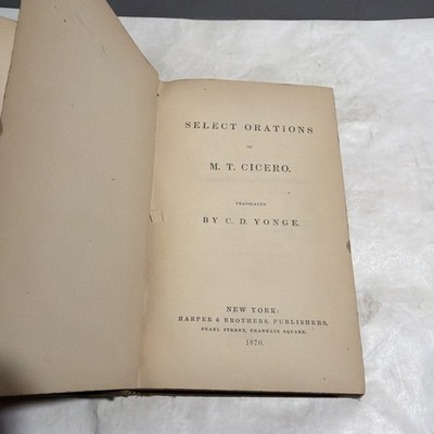 Select Orations Of M. T. Cicero 1870