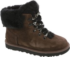 UGG Women's Classic Mini Alpine Lace Mini Boots New In Box Authentic Suede Ankle
