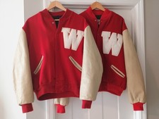 Two (2) University Of Wisconsin Badgers Varsity Letterman Jackets - Beautiful!