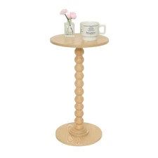 Round Side Table, Small Drink Table for Small Spaces, Modern Accent End Table...