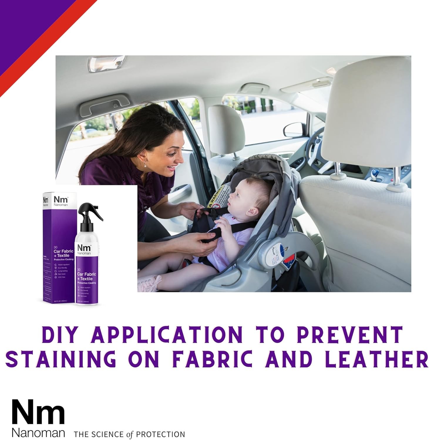 Nano-technology Car Fabric & Upholstery Care - Hydrophobic Waterproof Protector