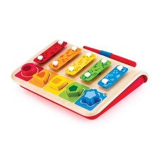 Hape E0334 Shape Sorter Xylophone and Piano - Wooden Instrument Toy