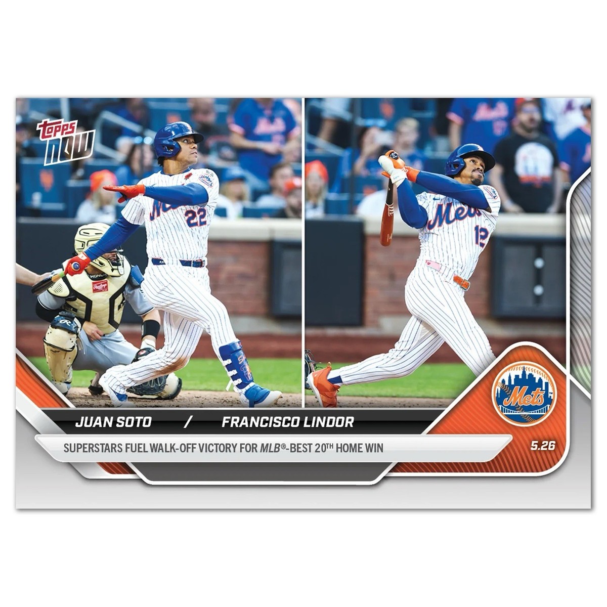 Juan Soto/Francisco Lindor Mets 2025 MLB Topps NOW Card 220 | eBay