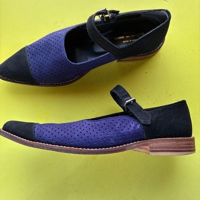tricot Comme Des Garcons Bicolor Mary Jane Strap Shoes 24.5 Women