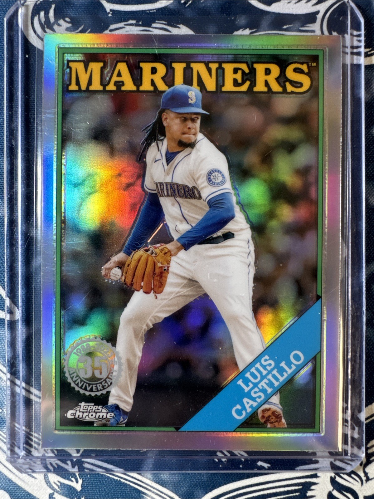 Luis Castillo 1988 Refractor 35th Anniversary 2023 Topps Chrome 88BC-13 Mariners