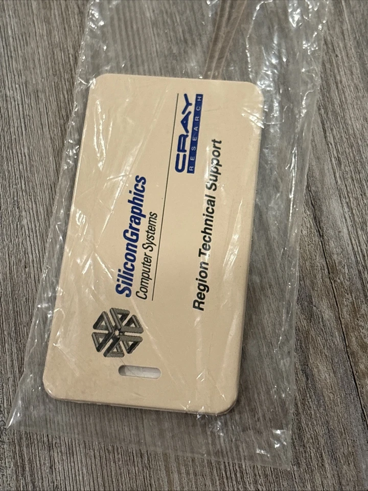 Silicon Graphics SGI Merchandise, Swag, Luggage Tag, Vintage Tag NOS - Image 4 of 4