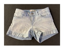 LEVIS KIDS SHORT SHORTS SIZE 8 -APPROX 25" WAIST NO ELASTIC/FADE BLUE COLOR
