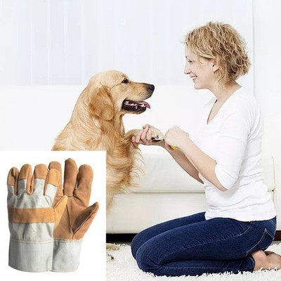 Animal Training Gloves Extended Forearm Cover Bites Proof For Aggressive Pets