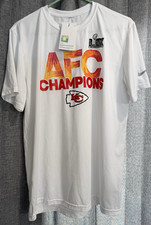 Nike Dri-Fit Men’s White Athletic Tee AFC Champions Kansas City Chiefs Sz L NWT