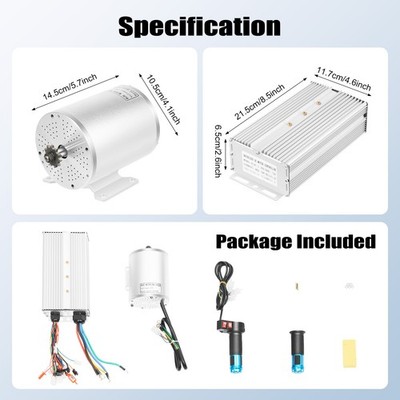 BLDC Motor Kit And Brushless Controller 72V 3000W For Electric Scooter Go Kart