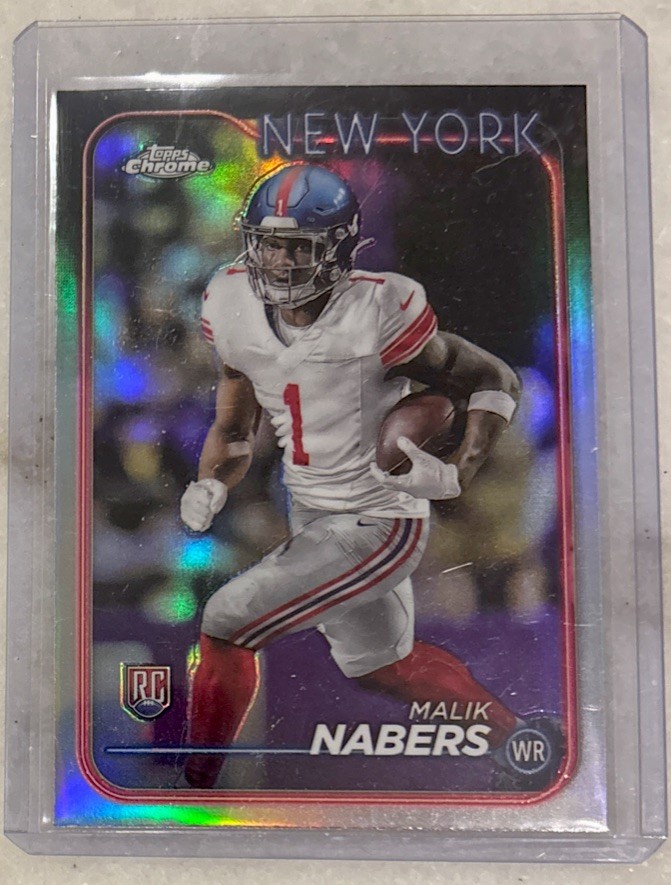 2024 Topps Chrome - MALIK NABERS - #205 - Refractor | New York Giants (RC)