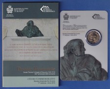 San Marino 2 Euro Commemorative Coin 2014 Donato Bramante BU in Folder 