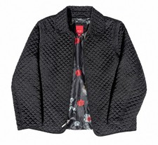 ESprit Outerwear Black Flower Lined Jacket Womens Size M
