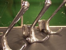 3 antik Wand Haken Stahlrohr Bauhaus Art Deco Bad Küche Garderobe H11 cm Retro