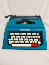 Olivetti Letter A42 Typewriter Blue-Green Retro Operation not Confirmed thumbnail