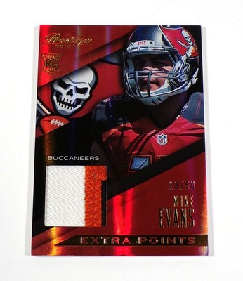 2014 Panini Prestige Mike Evans Rookie Extra Points Gold #ME /50 3 Color Patch