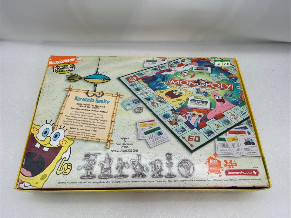 MONOPOLY Nick Jr  SpongeBob SquarePants Game - 2005 Edition 100% Complete! - Image 2 of 4