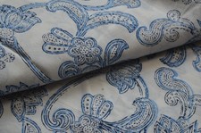 5 Yard Hand Block Floral Print Fabric 100 Cotton NO TARRIF CHARGES 100 ZK 230