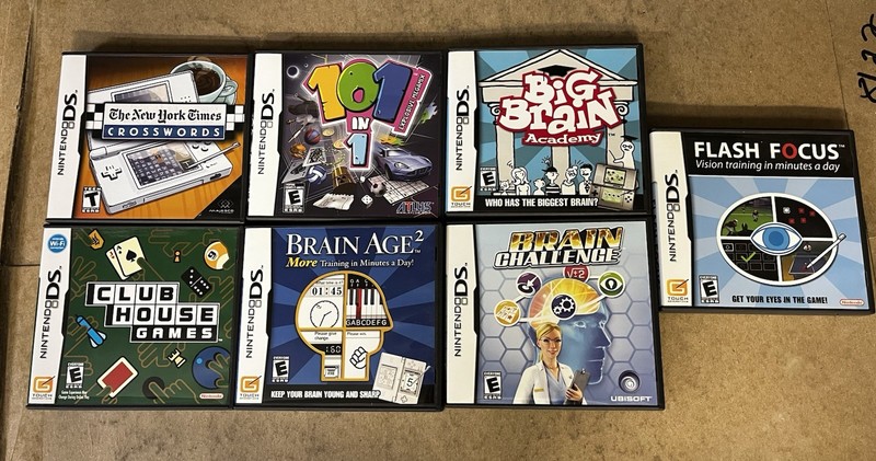 Original Nintendo DS Empty Case Box Lot (7 Boxes) *NO GAMES* Inc Instr (6) Nice